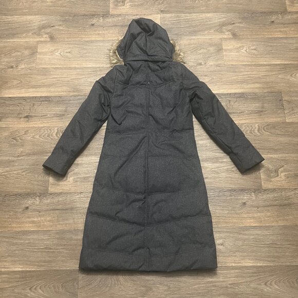 Prana Ronnie Down Jacket Puffer Coat Trench Long Charcoal Gray Size Small - Picture 7 of 11